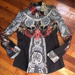 ETRO printed button down shirt